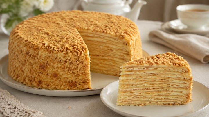 Napoleon: Russian Puff Pastry Layer Cake