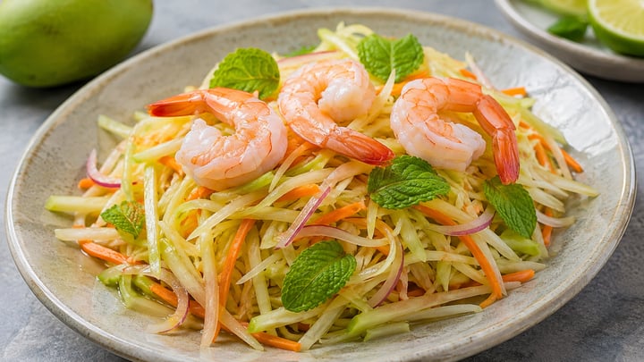Vietnamese Green Mango and Prawn Salad