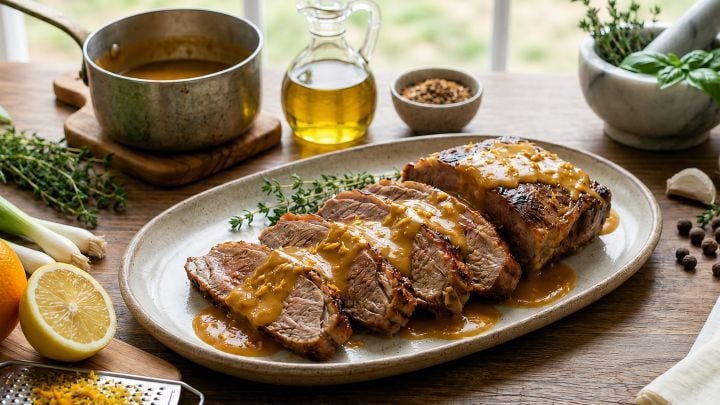 Tapa de asado braisée à la sauce à l'orange