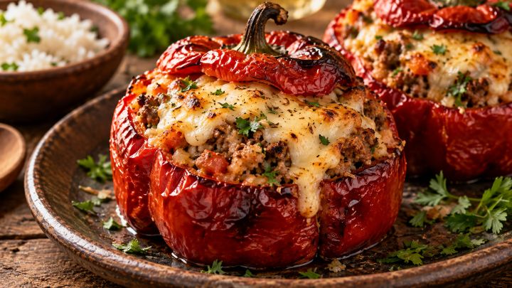 Calahorras Rellenas de Carne y Mozzarella Gratinada