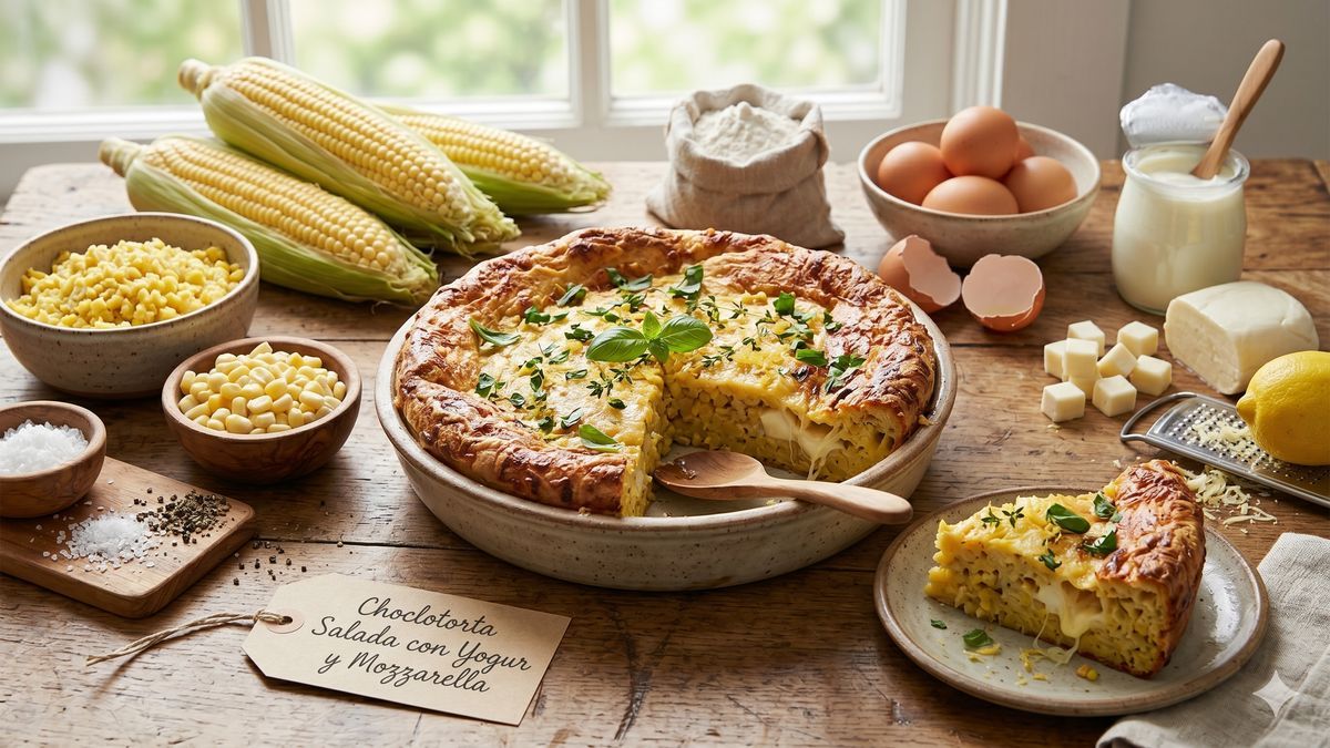 Bolo Salgado de Milho com Iogurte e Mozzarella