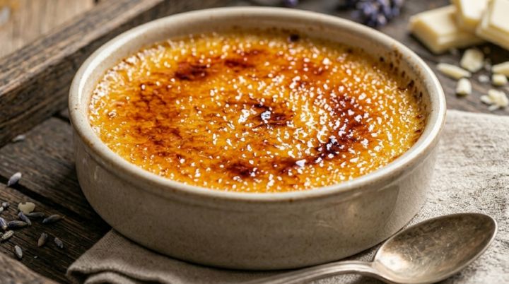 Crème Brûlée de Chocolate Blanco y Lavanda