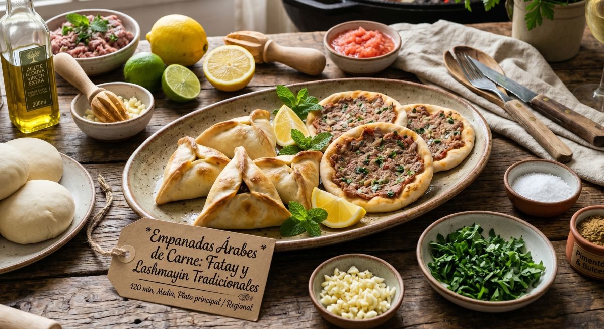 Empanadas Árabes de Carne: Fatay y Lashmayin Tradicionales