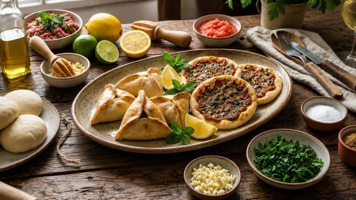 Empanadas Árabes de Carne: Fatay y Lashmayin Tradicionales