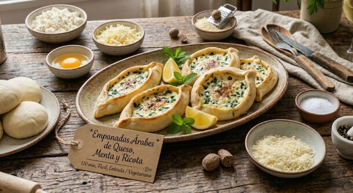 Empanadas Árabes de Queso, Menta y Ricota