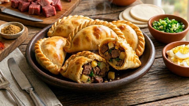 Empanadas Salteñas Tradicionales (Carne cortada a cuchillo)