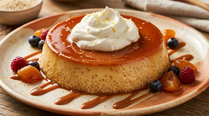 Flan Caseiro de Quinoa