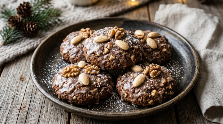 Lebkuchen mit Nüssen und Honig