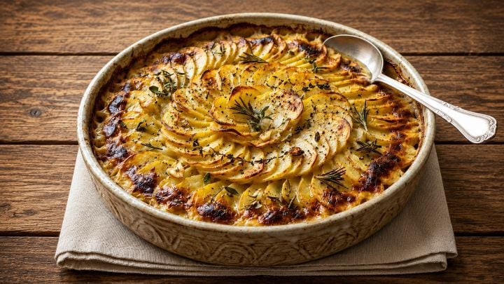 Tentadoras Papas Gratinadas al Romero y Ajo