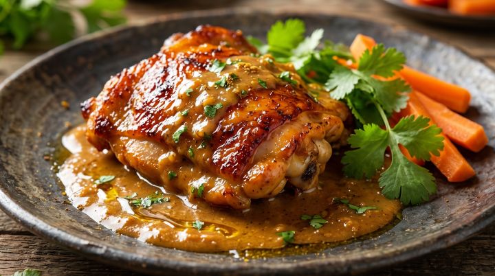 Frango Crocante em Molho de Amendoim e Especiarias Orientais