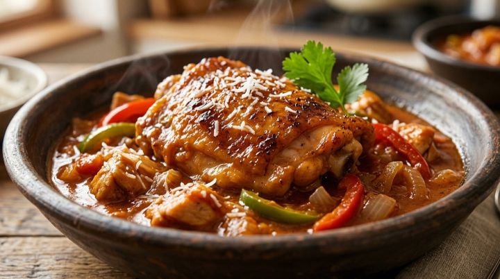 Frango Ensopado em Molho de Coco e Tomate