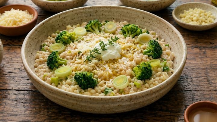 Risotto de Cebada Perlada y Brócoli (Opción Saludable)