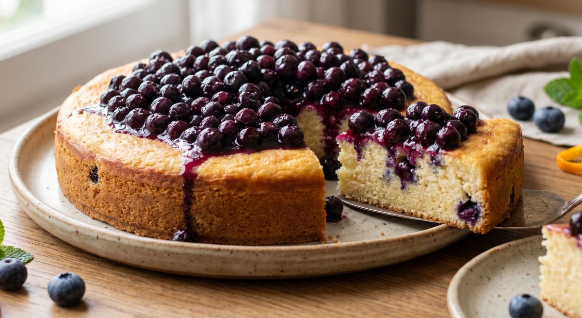 Tarta de Ricota con Topping de Arándanos