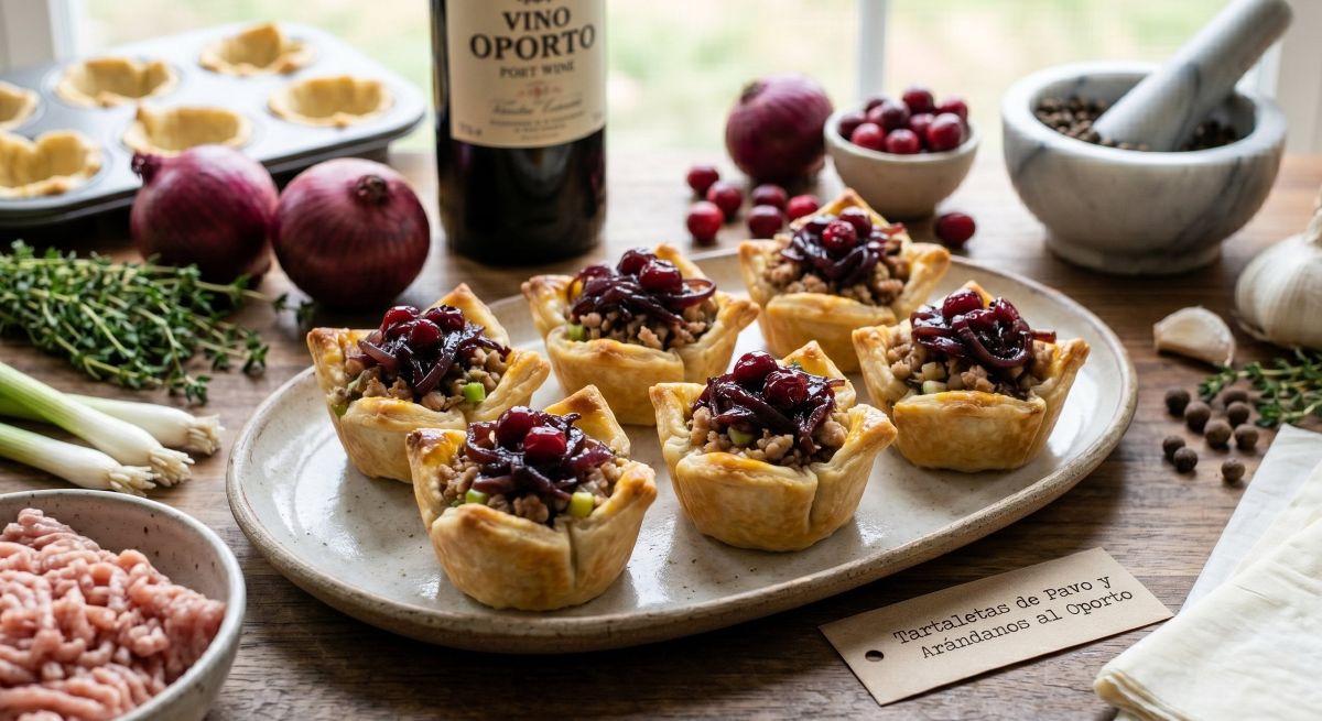 Tartaletes de Peru e Cranberry ao Porto
