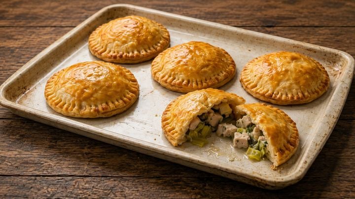 Doradas Tartaletas de Pollo y Puerro al Estragón