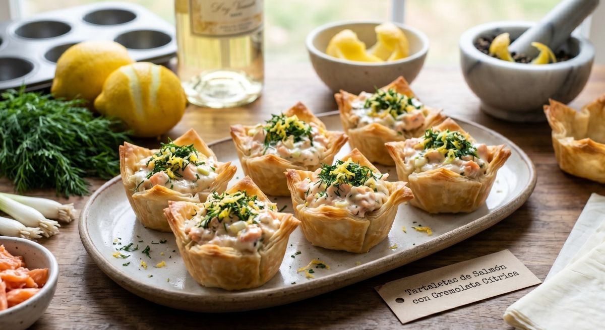 Tartaletes Crocantes de Salmão com Gremolata Cítrica
