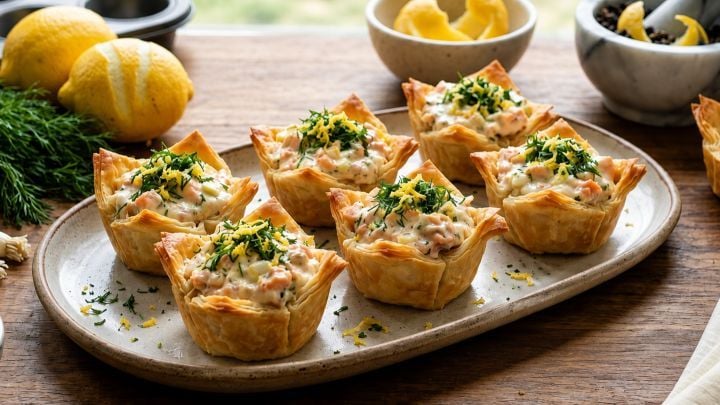 Tartaletes Crocantes de Salmão com Gremolata Cítrica