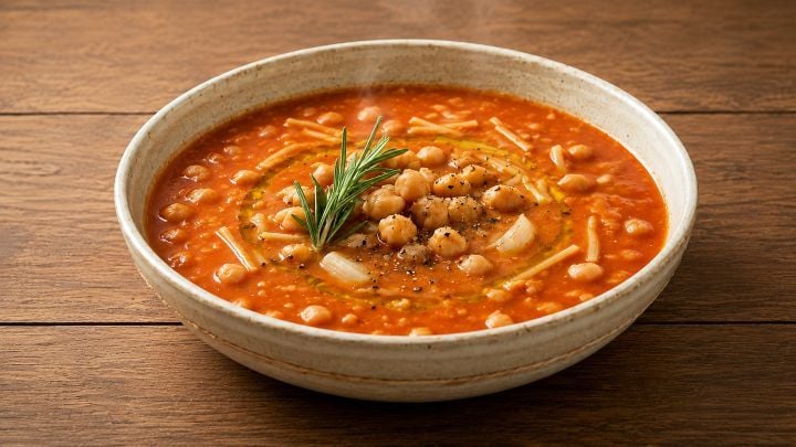 Tradicional Sopa Toscana de Garbanzo