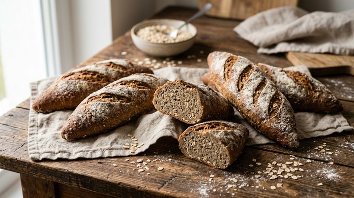Rye and Oat Zeppelins (Homemade Bread Rolls)